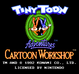 Tiny Toon Adventures title screen for NES